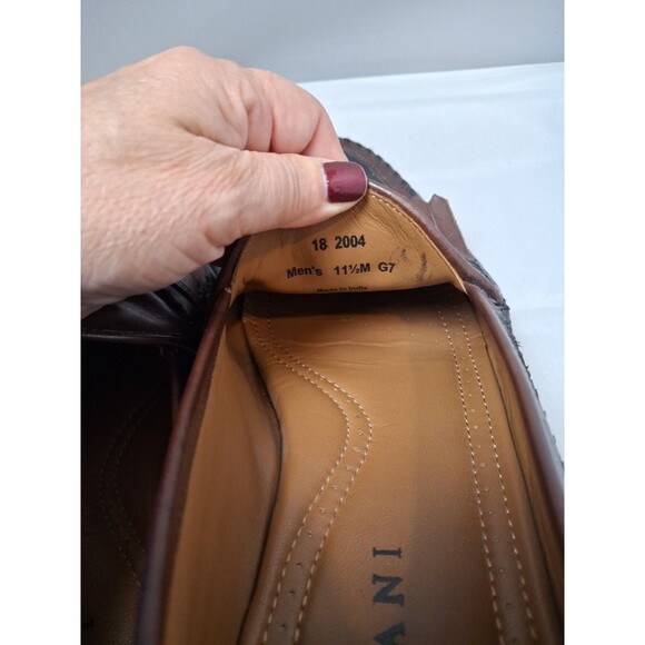 DOMANI Men\'s Two-Tone Leather Kiltie Tassel Loafers Size 11.5